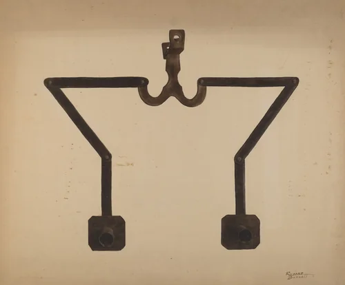 Wall Bracket Candleholder by Richard Barnett, index of american design, 1938