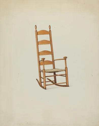Shaker Mushroom Rocker by Ray Holden, index of american design, 1936