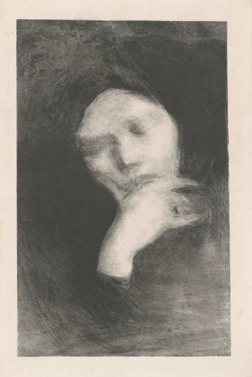 Meditation by Eugène Carrière, print, 1849-1906