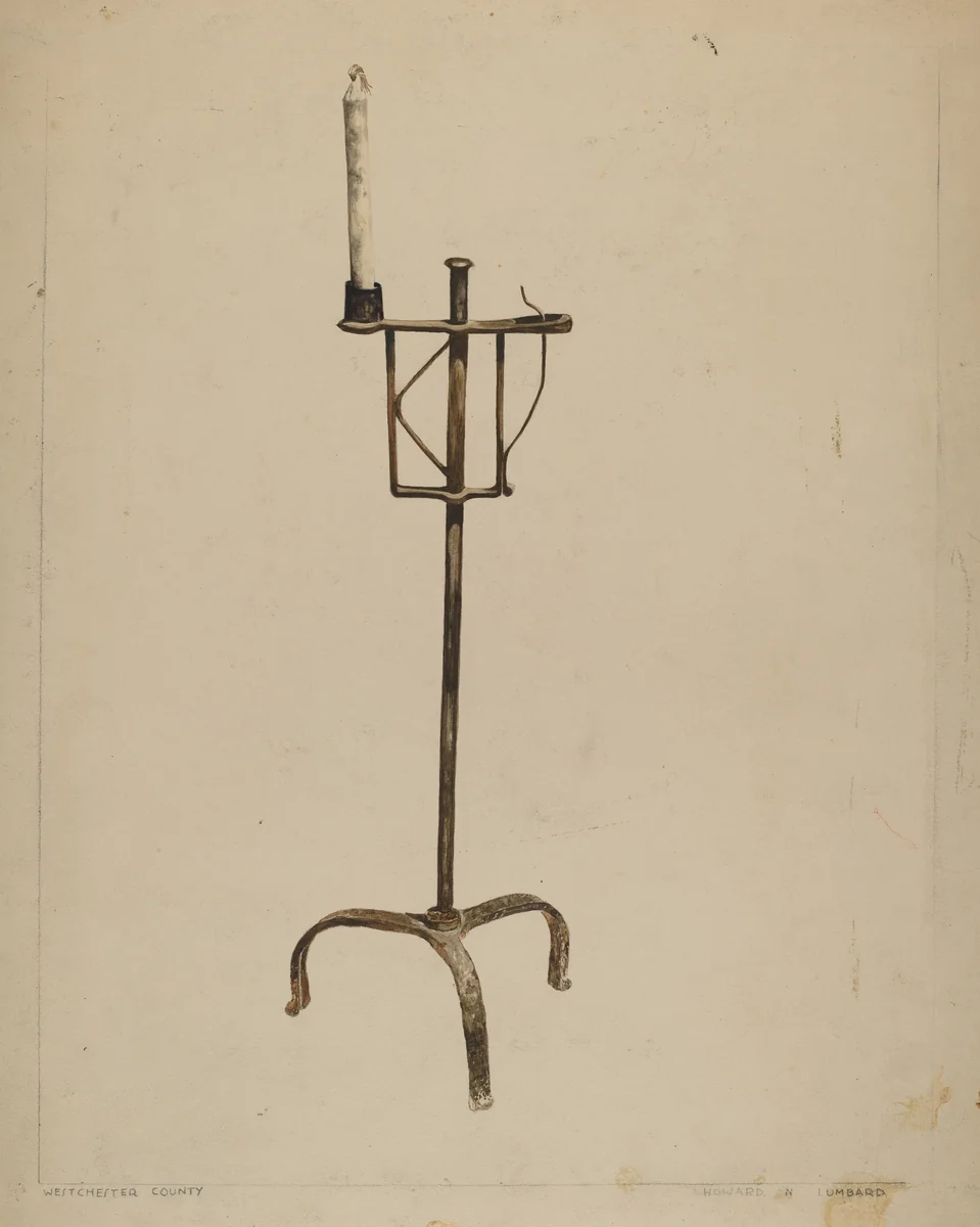 Adjustable Candle Holder by Howard Lumbard, index of american design, 1937