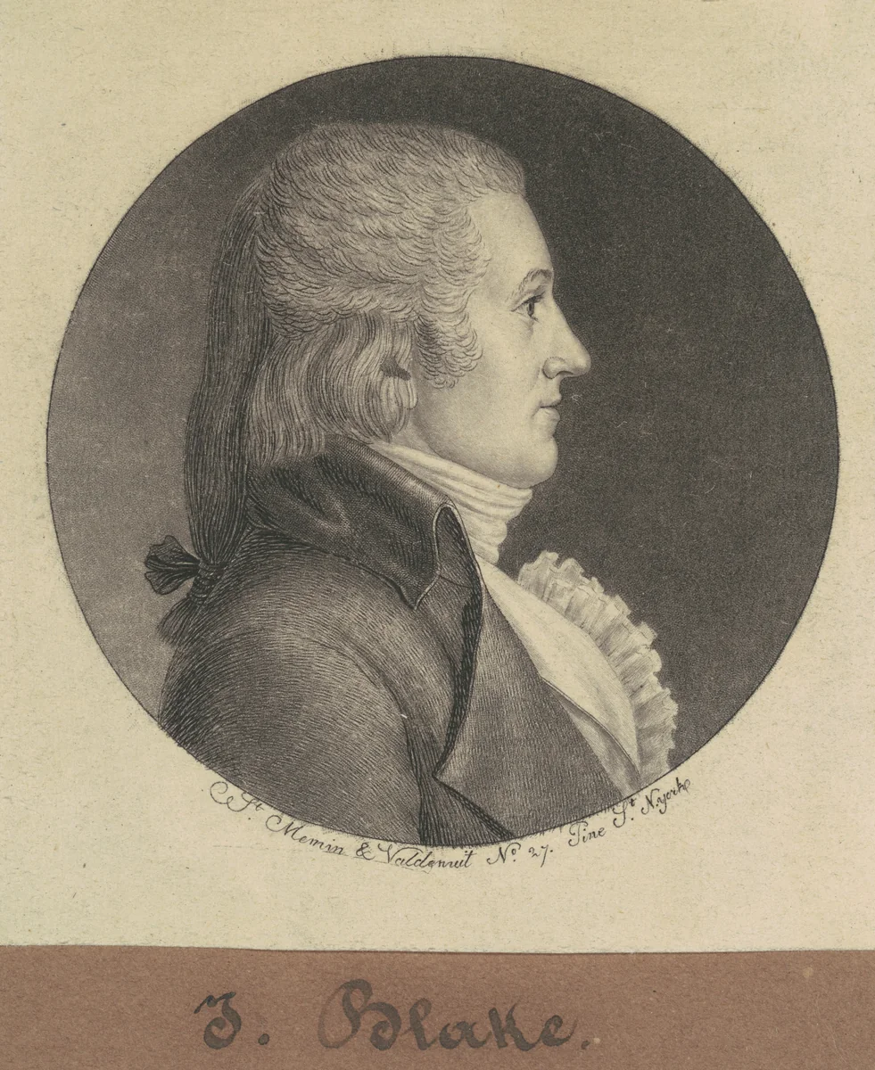 Blake by Charles B. J. Févret de Saint-Mémin, print, 1796-1797