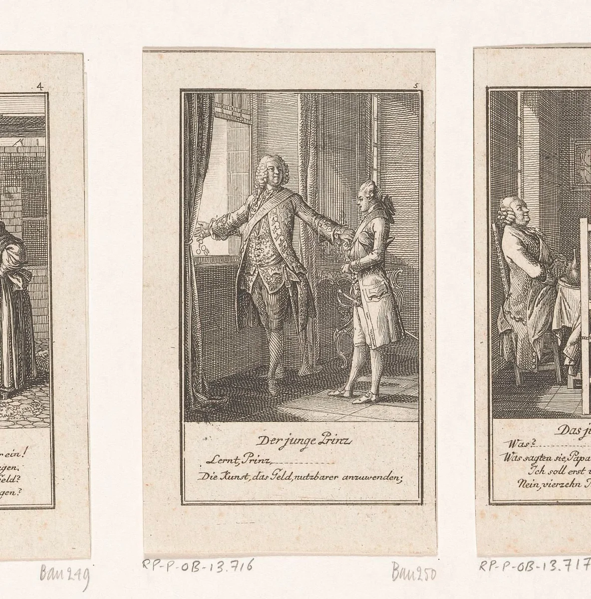 Jonge prins en zijn oom by Daniel Nikolaus Chodowiecki, print, 1775