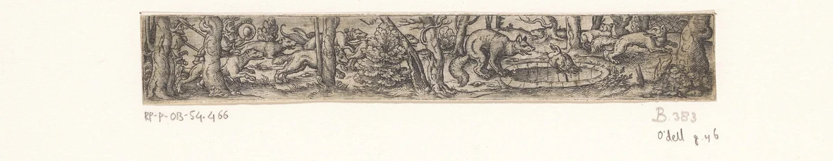 Fox Hunt by Unknown, print, 1524-1562