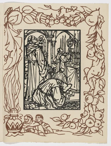 Plate (page 175) from Les Petites Fleurs de St. François (The Little Flowers of St. Francis) by Émile Bernard, illustrated book, 1928