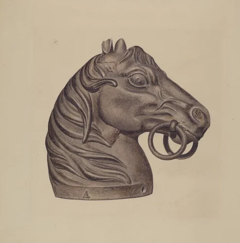 Hitching Post by American 20th Century, index of american design, 1935-1942