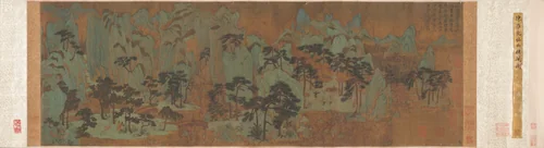 Mountains of the Immortals by Chen Ruyan, painting, 1300-1370
