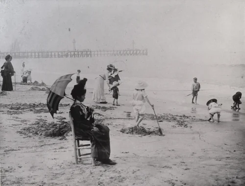 The Beach at Trouville by Jacques-Henri Lartigue, photograph, 1905