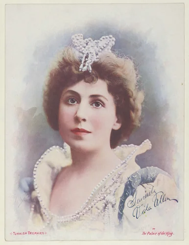 Viola Allen in The Palace of the King, from the Actresses series (T1), distributed by the American Tobacco Co. to promote Turkish Trophies Cigarettes by Frederick Moladore Spiegle, print, 1900