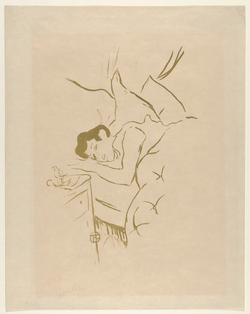 Your Mouth (from Les Vieilles Histoires) by Henri de Toulouse-Lautrec, print, 1893