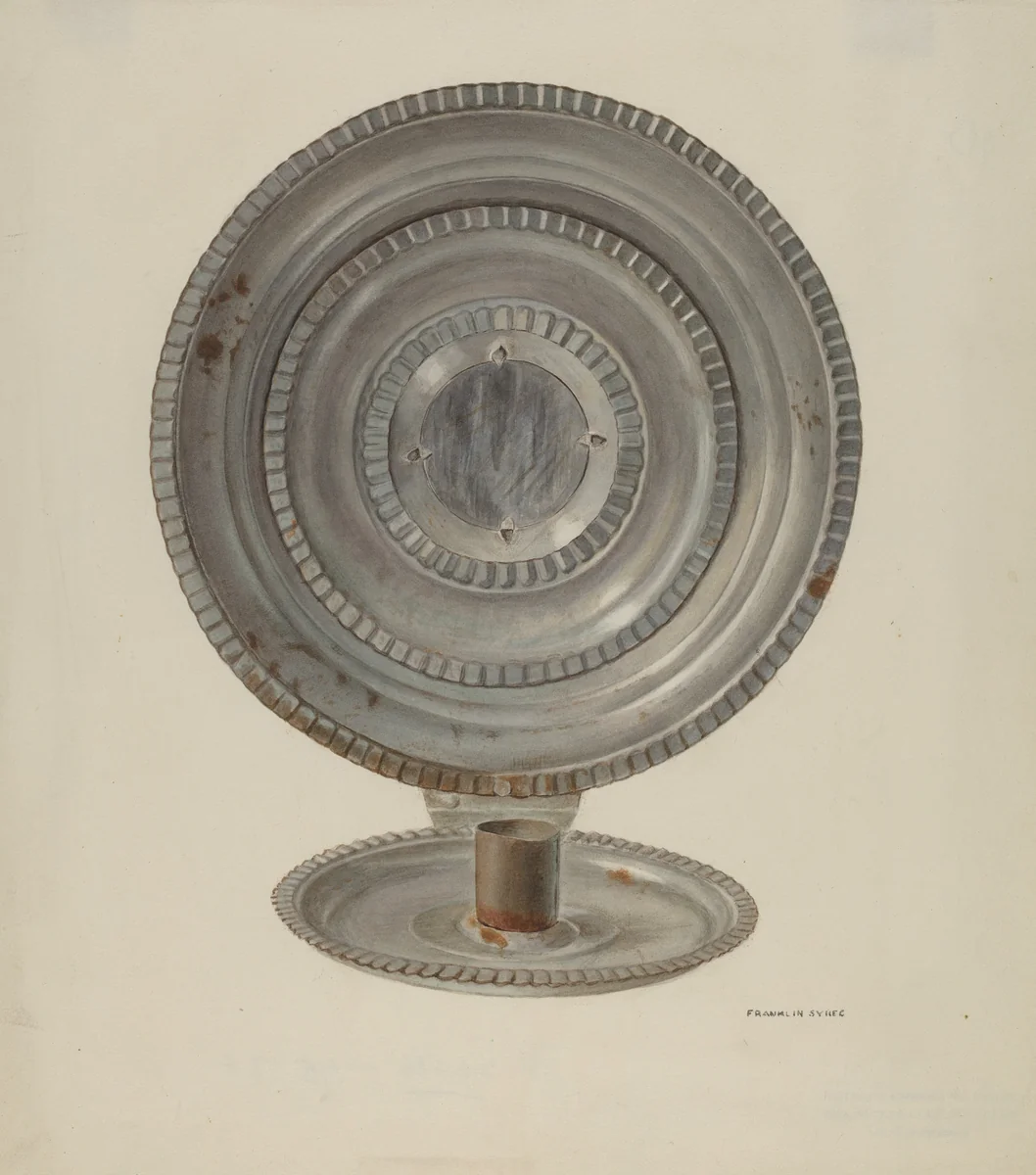 Tin Candle Sconce by Franklyn Syres, index of american design, 1940