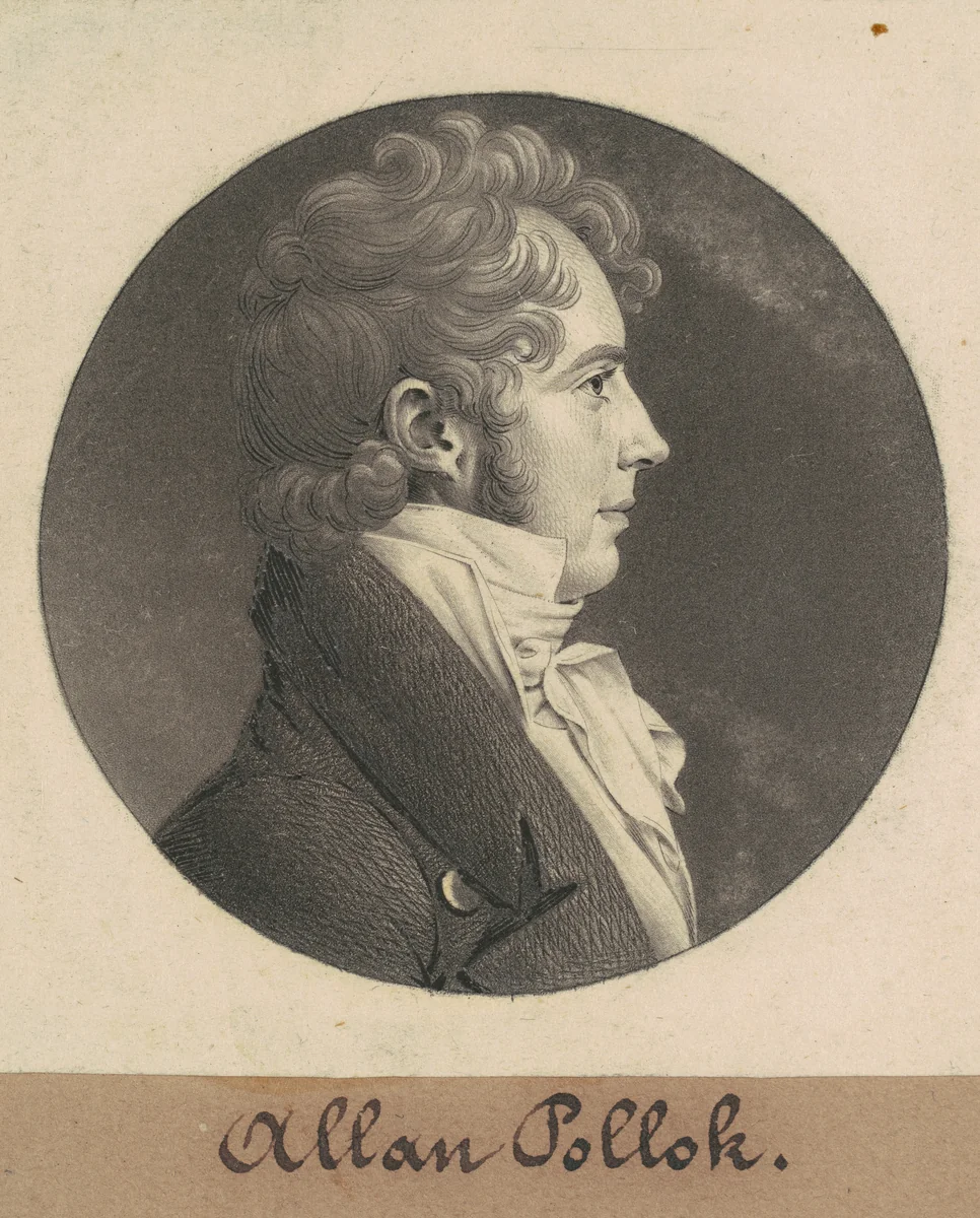 Alan Pollok by Charles B. J. Févret de Saint-Mémin, print, 1808