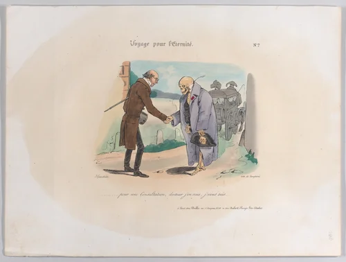 So there was no noise in Paris? by J. J. Grandville, print, 1825-1835