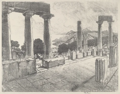 Aegina, The Black Forest by Joseph Pennell, print, 1913