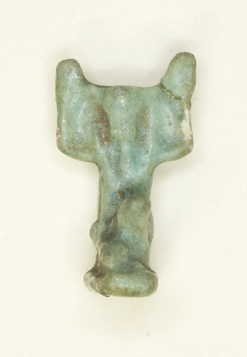 Amulet of the God Shu by Egyptian, metalwork, -664--332