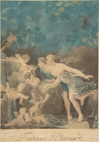 La Fontaine d'Amour by Jean-Baptiste Audebert, print, 1745-1947