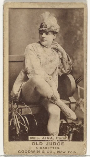 Mlle. Aina, Paris, from the Actors and Actresses series (N171) for Old Judge Cigarettes by Goodwin & Company, photograph, 1886-1890