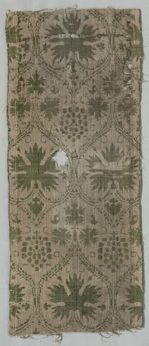 Silk Fragment by Unknown, textile, 1355-1385