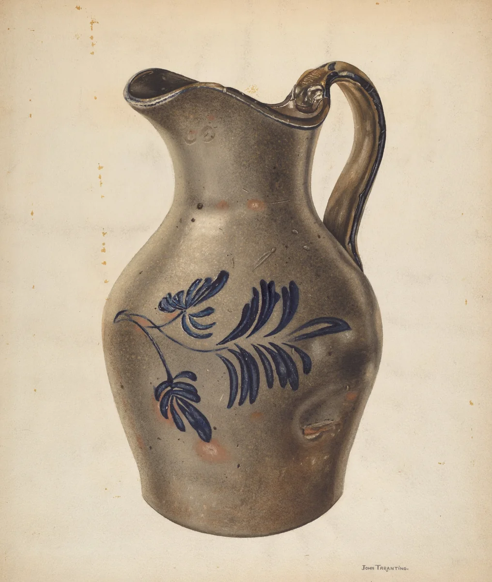 Pitcher by John Tarantino, index of american design, 1938