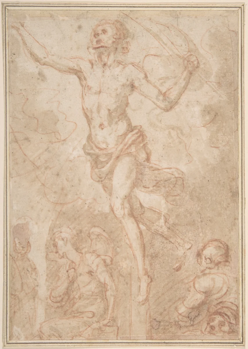 The Resurrection of Christ by anonymous, drawing, 1600-1700