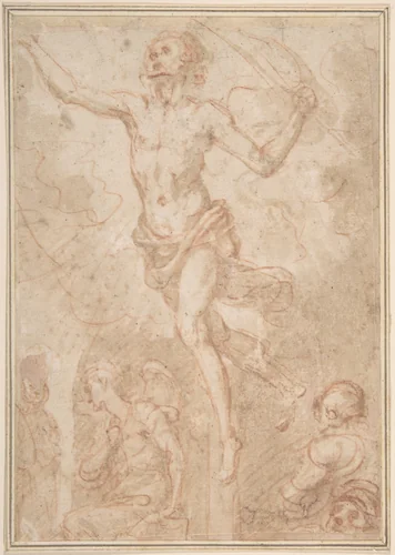 The Resurrection of Christ by anonymous, drawing, 1600-1700