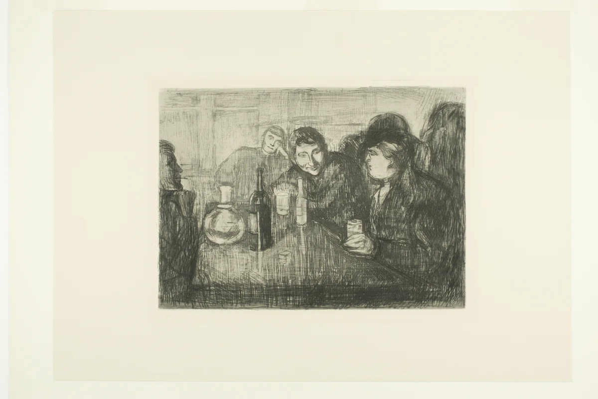 Kristiania Bohemians I by Edvard Munch, print, 1895