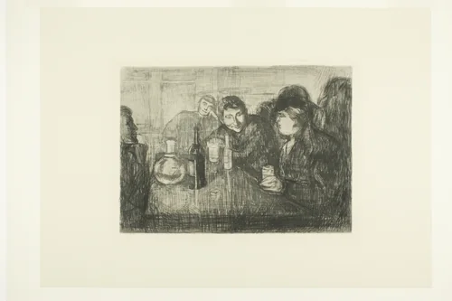 Kristiania Bohemians I by Edvard Munch, print, 1895