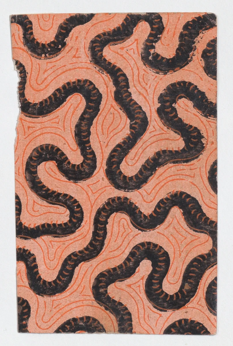 Sheet with abstract pattern by anonymous, print, 1800-1900