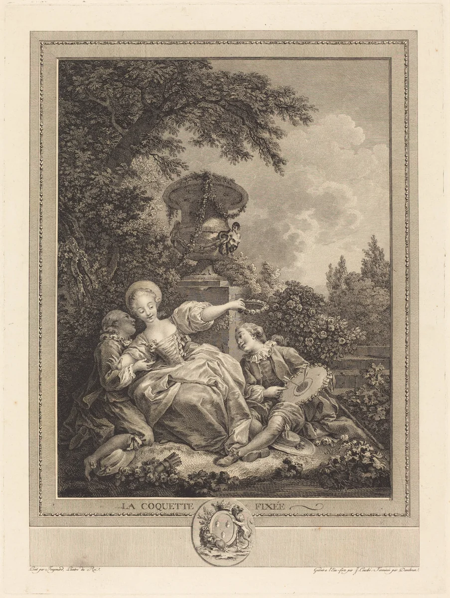 La coquette fixee by Jean Dambrun, print, 1750-1802
