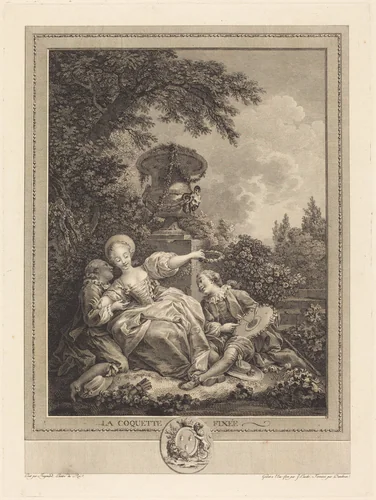 La coquette fixee by Jean Dambrun, print, 1750-1802