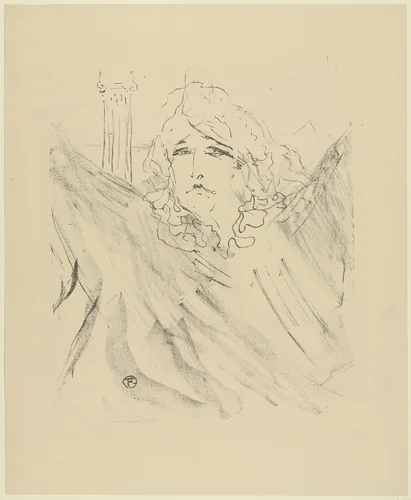 Sarah Bernhardt from Portraits of Actors and Actresses: Thirteen Lithographs (Portraits d'Acteurs & Actrices: Treize Lithographies) by Henri de Toulouse-Lautrec, print, 1898