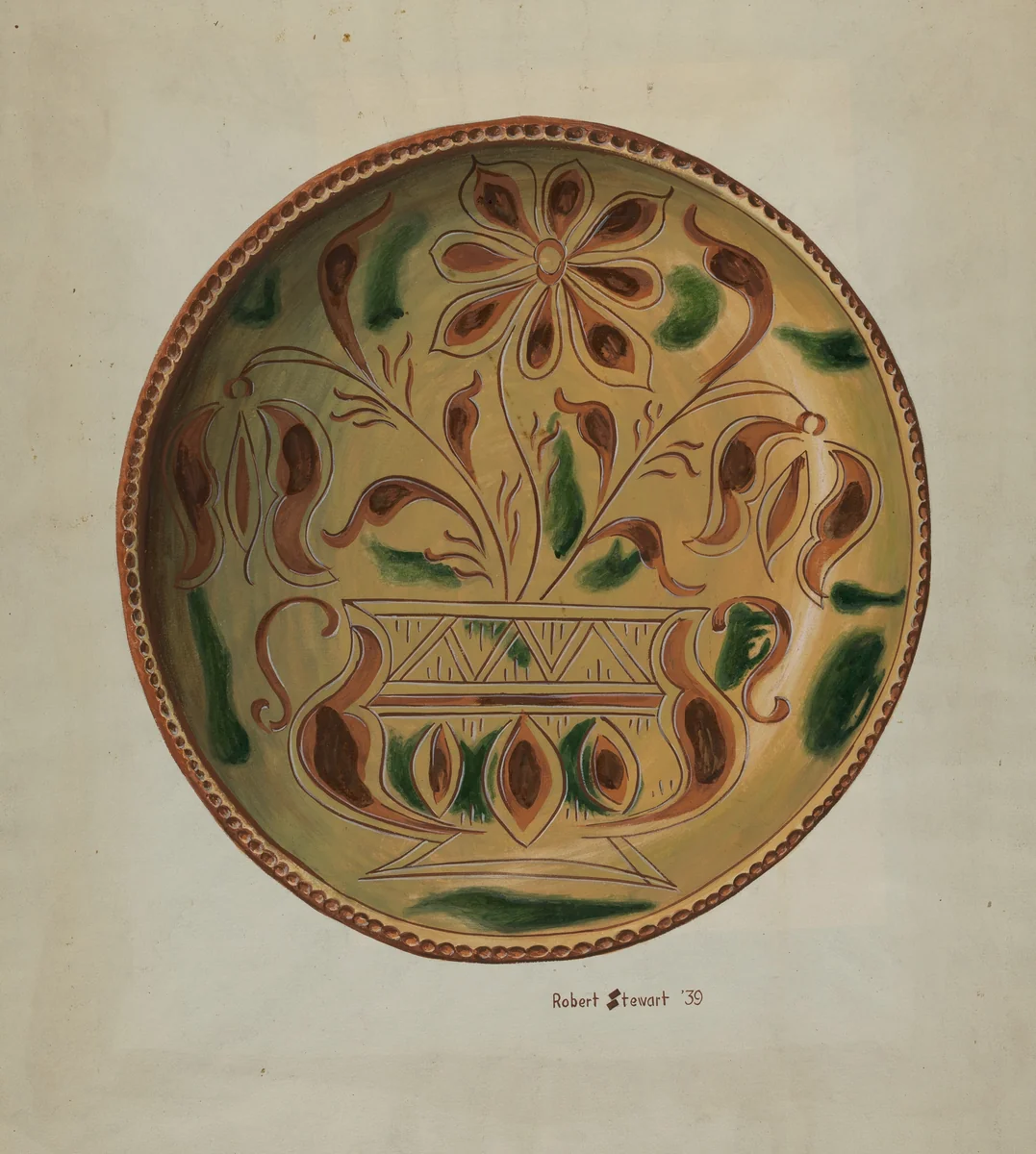 Pa. German Dish by Robert Stewart, index of american design, 1939