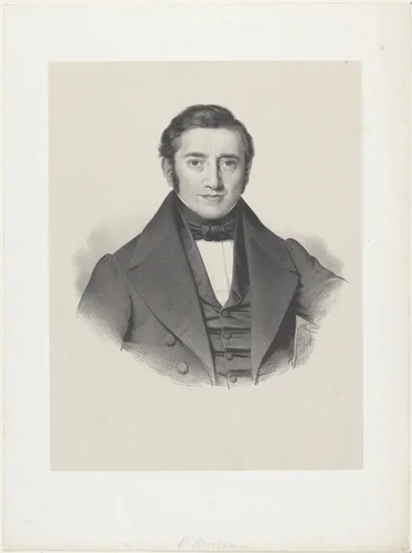 Portret van pedagoog Berend Brugsma by anonymous, print, 1822-1845