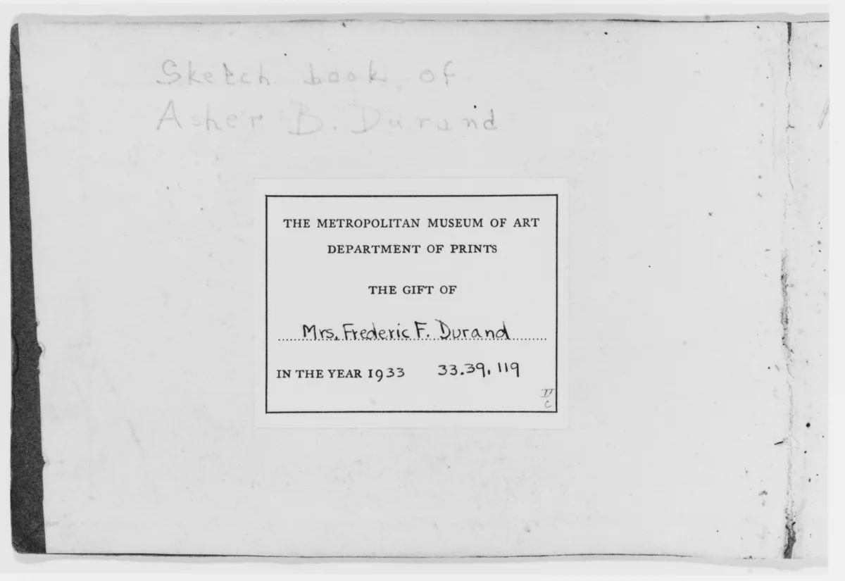 Sketchbook of Landscape and Figure Subjects by Asher Brown Durand, artwork, 1796-1886
