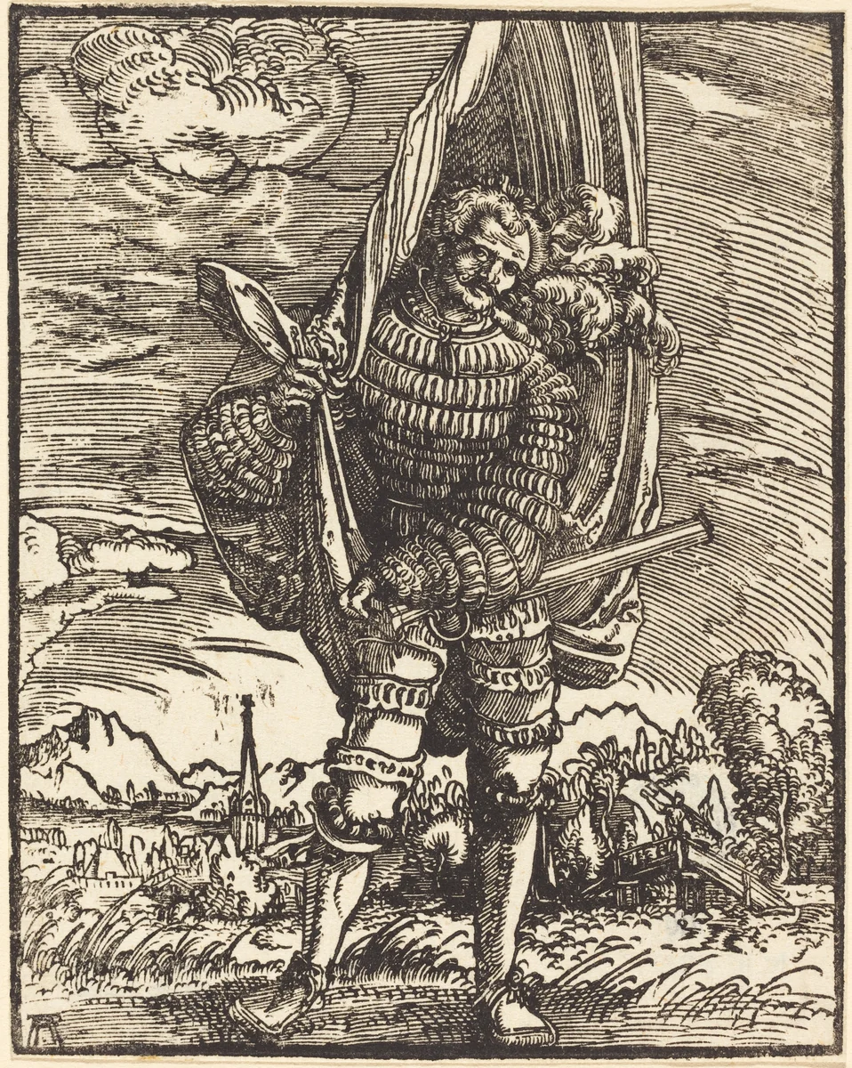 The Standard Bearer by Albrecht Altdorfer, print, 1516-1518
