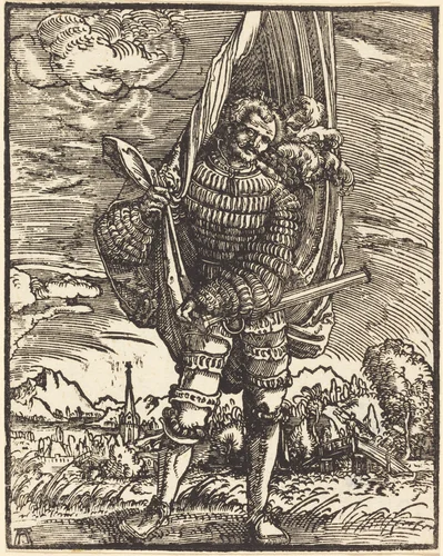The Standard Bearer by Albrecht Altdorfer, print, 1516-1518