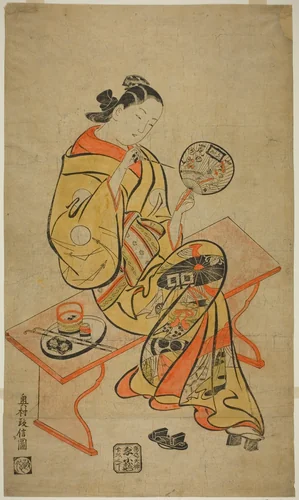 Solving a Puzzle by Okumura Masanobu (奥村政信), print
