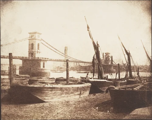 [Hungerford Suspension Bridge] by William Henry Fox Talbot, photograph, 1843-1847