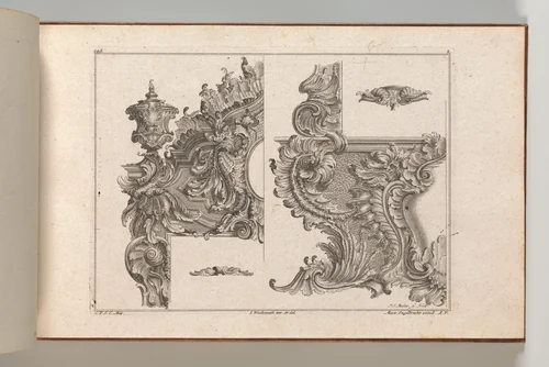 Suggestions for the Decoration of a Door and Window Frame, Plate 2 from 'Auβzierungen zu Thüren u. Fenster sehr nutzlich zu gebrauchen.' by Johann Sebastian Müller, book, 1745-1755