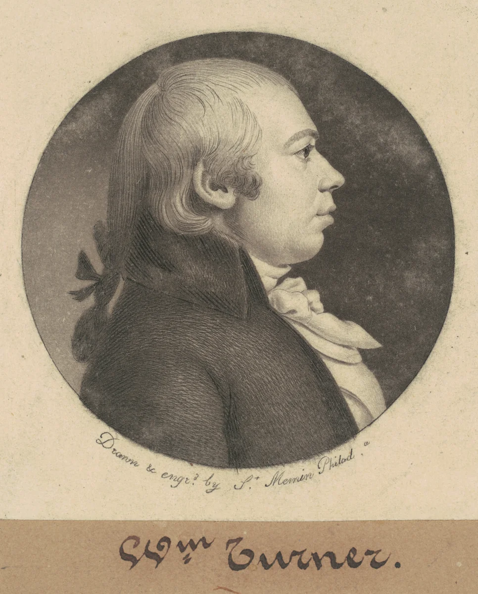 William Turner by Charles B. J. Févret de Saint-Mémin, print, 1800