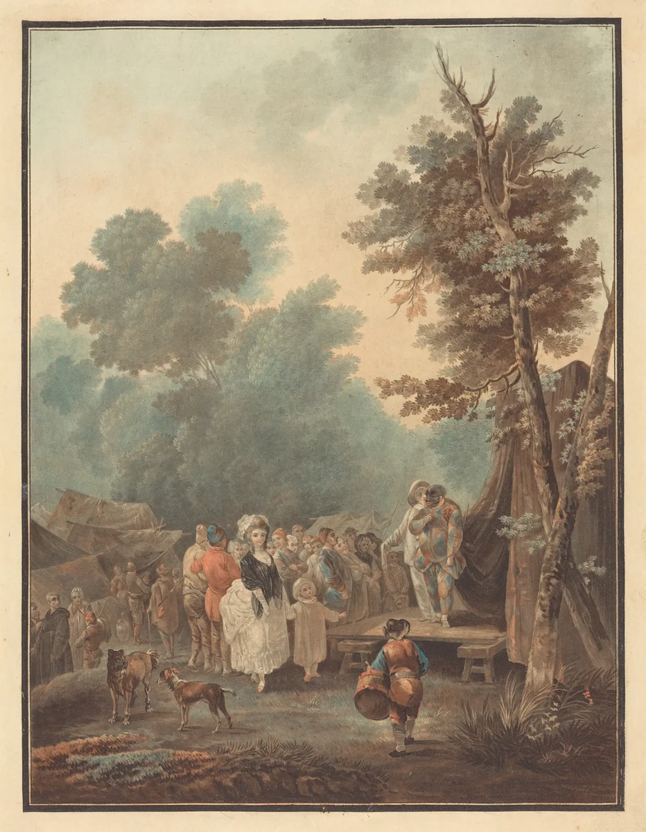 Foire de Village by Charles-Melchior Descourtis; Nicolas Antoine Taunay, print, 1788