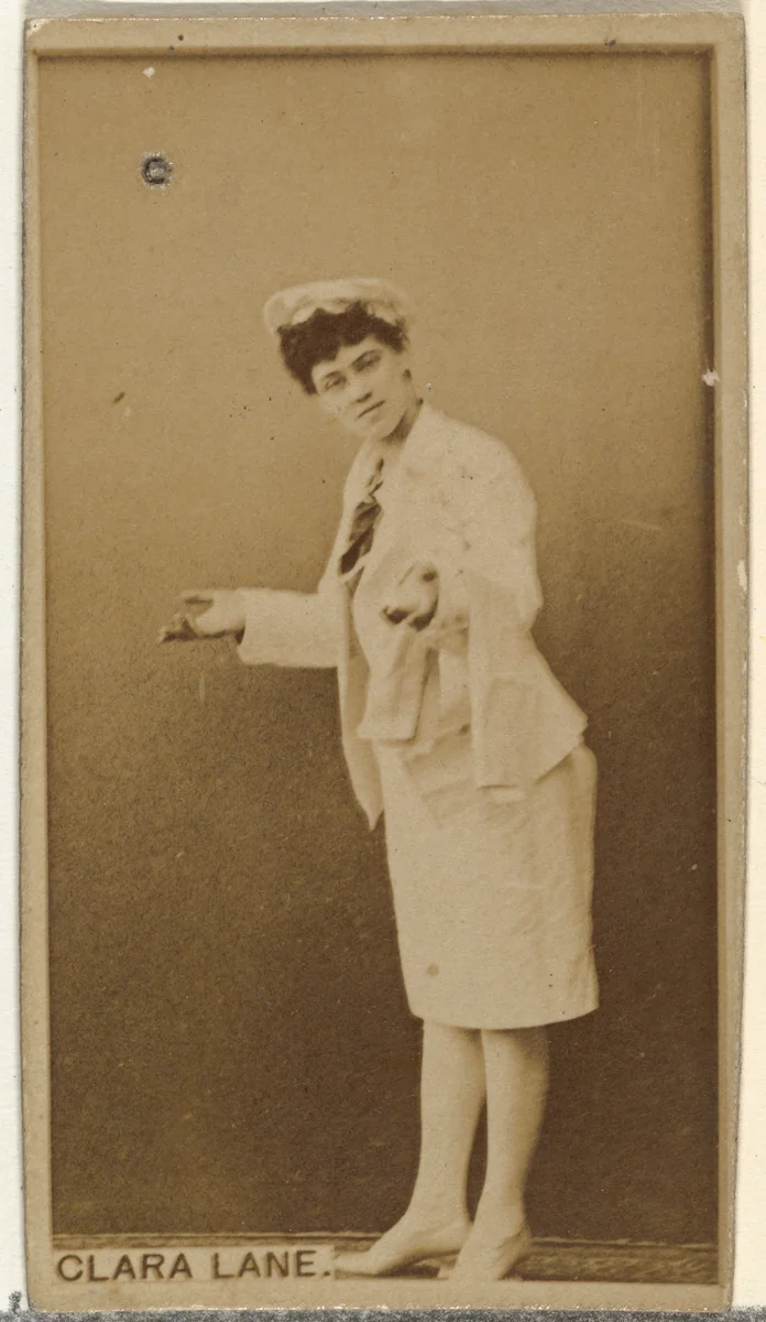 Clara Lane, from the Actors and Actresses series (N145-8) issued by Duke Sons & Co. to promote Duke Cigarettes by W. Duke, Sons & Co., photograph, 1890-1895