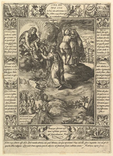 Cura Dei Pro Suis, from "Allegories of the Christian Faith, from Christian and Profane Allegories" by Hendrick Goltzius, print, 1560-1617