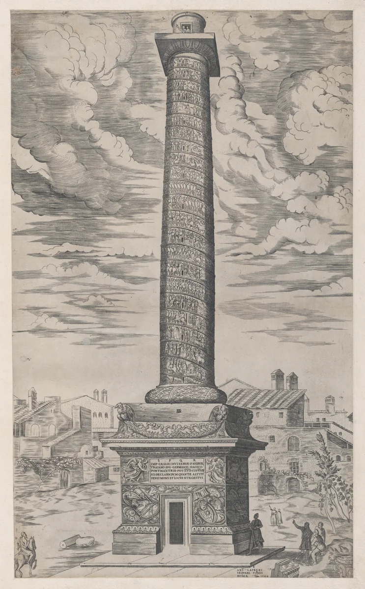 Column of Trajan, from "Speculum Romanae Magnificentiae" by anonymous, print, 1544
