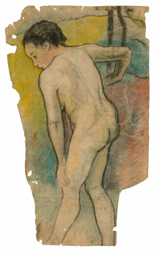 Breton Bather by Paul Gauguin, drawing, 1886-1887