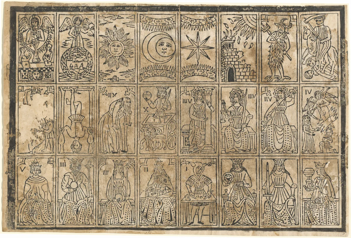 Playing Cards by Italian 15th Century, print, 1400-1499