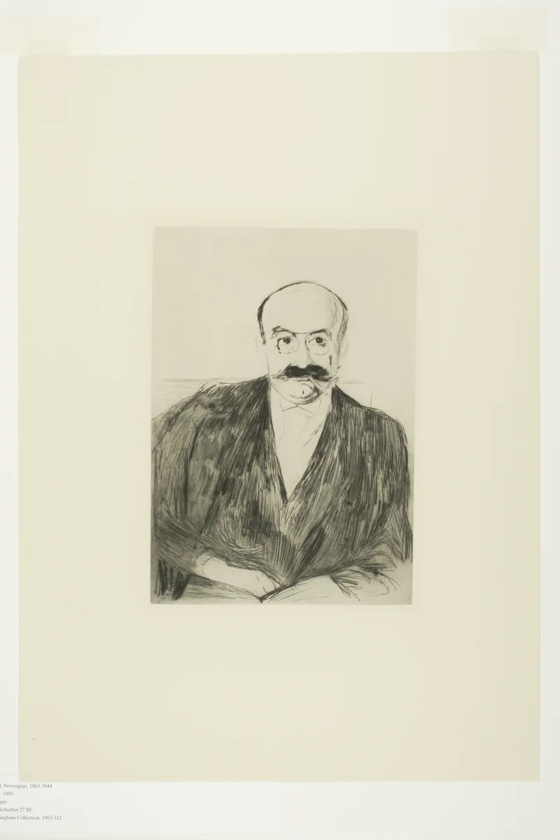 Dr. Max Asch by Edvard Munch, print, 1895