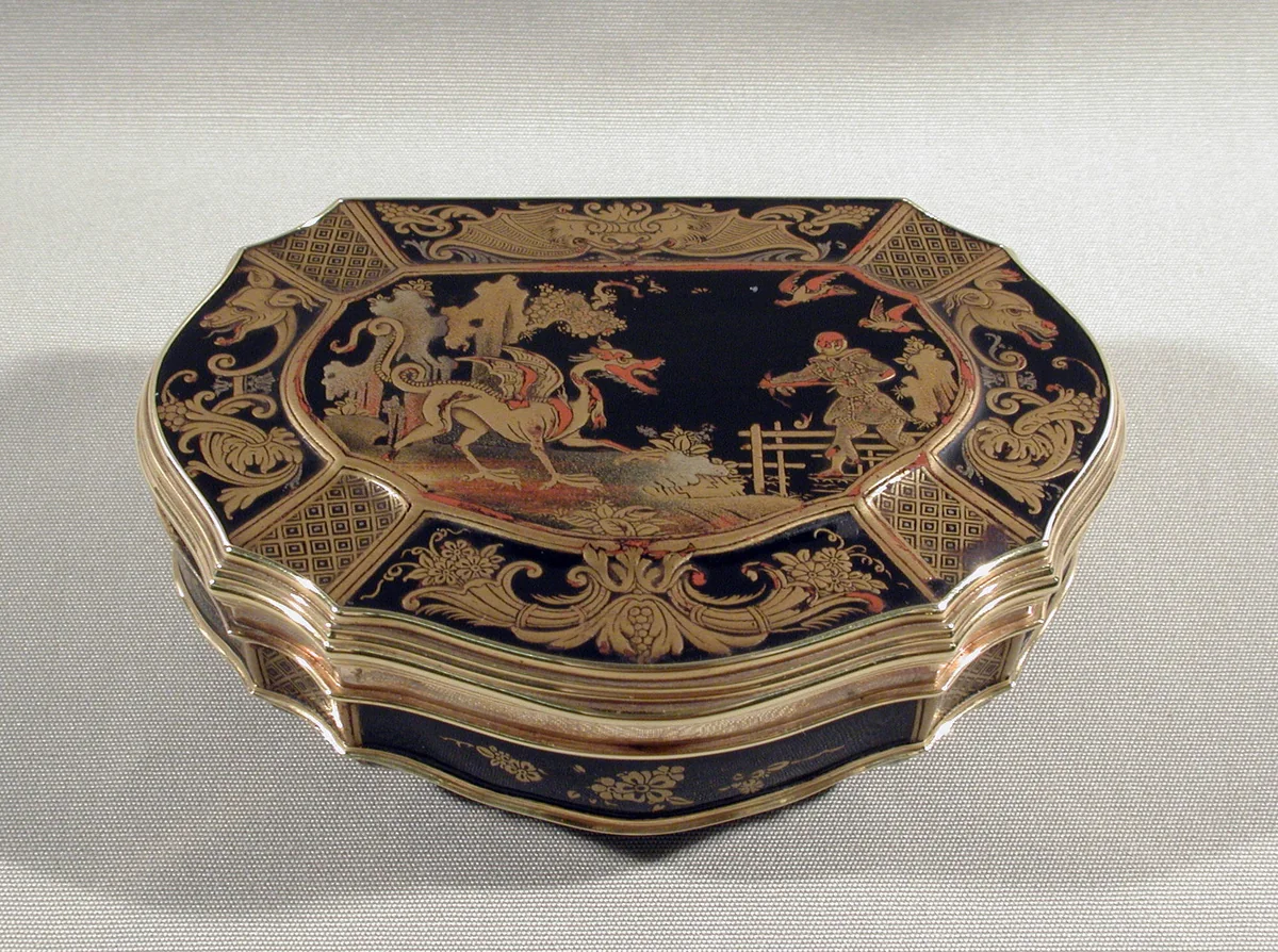 Snuffbox by J.F.B., metalwork, 1757-1758