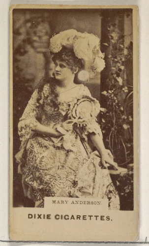 Mary Anderson, from the Actors and Actresses series (N45, Type 7) for Dixie Cigarettes by Allen & Ginter, photograph, 1885-1891