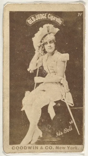 Ida Bell, from the Actors and Actresses series (N171) for Old Judge Cigarettes by Goodwin & Company, photograph, 1886-1890