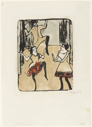 Dancers (Tänzerinnen) by Erich Heckel, print, 1911